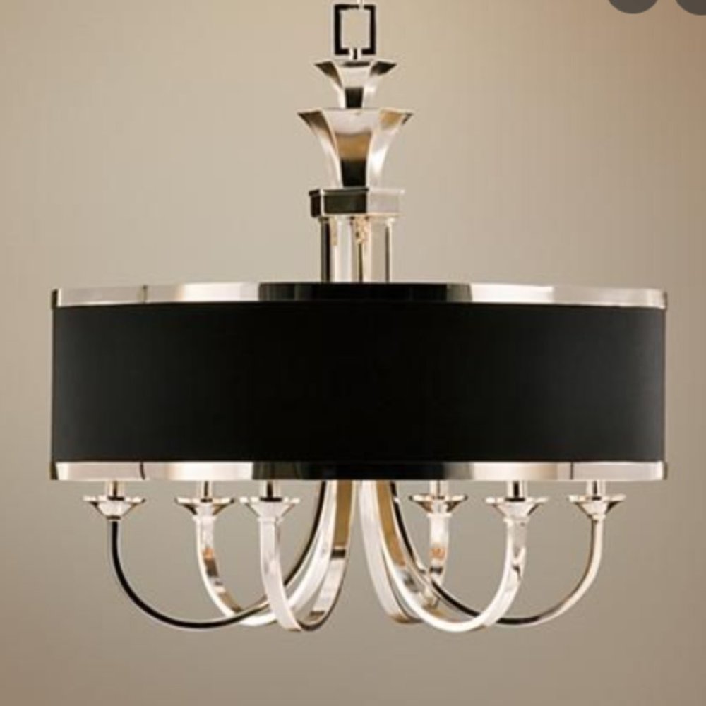 Uttermost 21130 Tuxedo 6 Light Black Chandelier